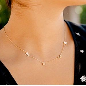 Gold Monogram MAMA Necklace For Mother's
Day Gift